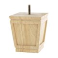 Architectural Products By Outwater 4 in x 4 in Unfinished Hardwood Square Bun Foot 3P5.11.00039